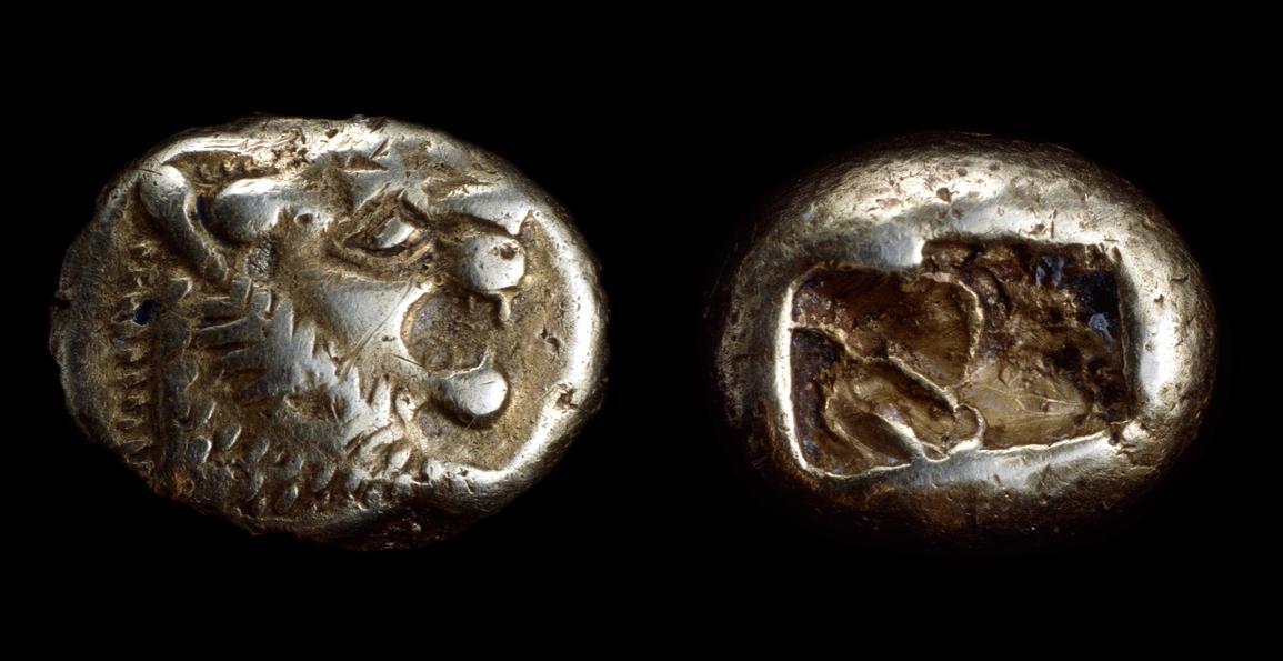Moeda da Lídia, cerca de 650-600 a.C