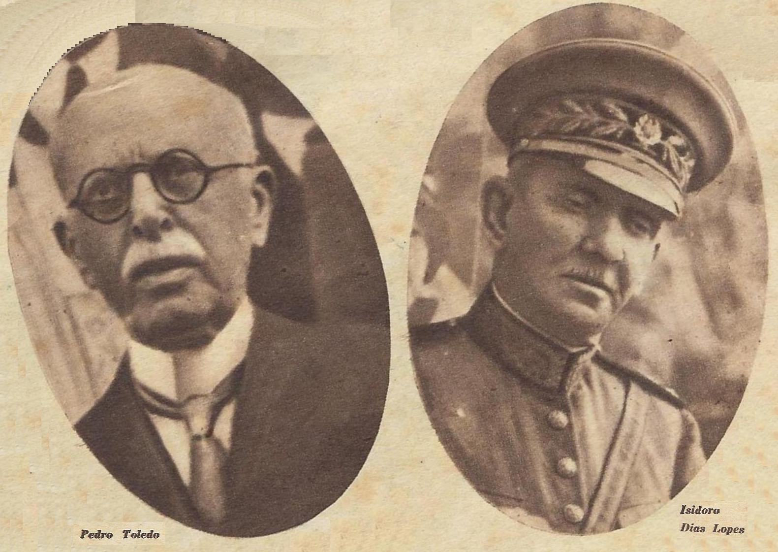 Pedro de Toledo e Isidoro Dias Lopes