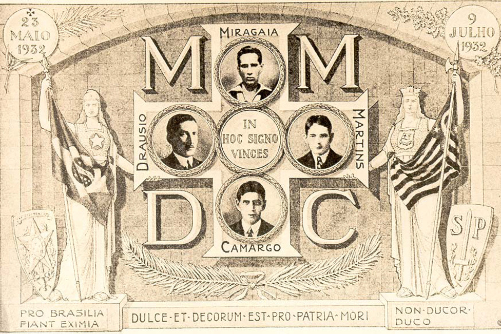Os estudantes Martins, Miragaia, Dráusio e Camargo tornaram-se símbolos da Revolução Constitucionalista.